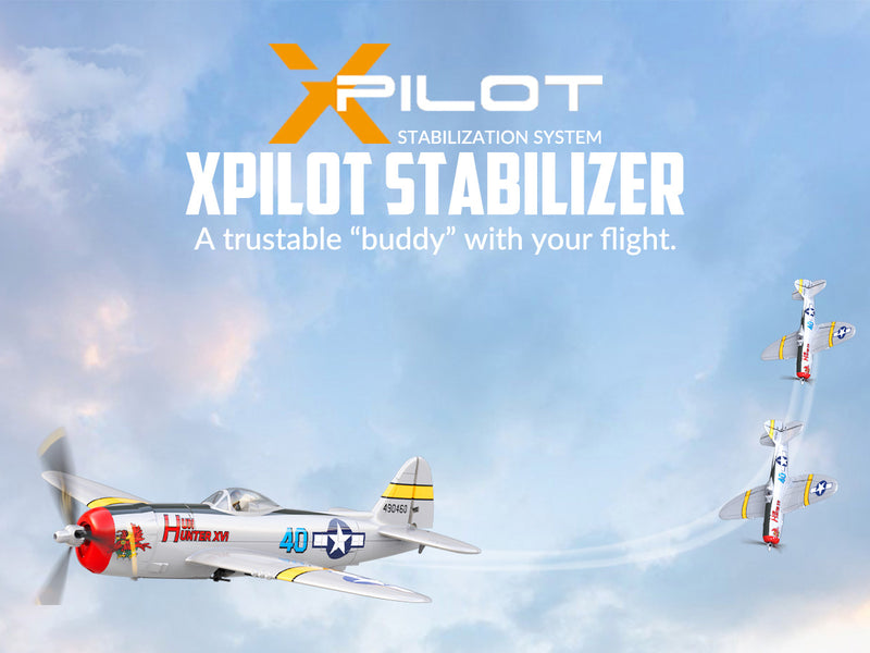 VOLANTEXRC P47 Thunderbolt (RTF) 4CH 400mm with Gyro (15.7'') 76116