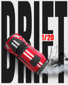 Racent 1:20 RC Drift Car 4Wd, 2 baterías, doble motor rojo