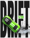 RACENT 1:20 RC Drift Car 4WD, LED Light, 2 Batteries, Dual Motor GREEN