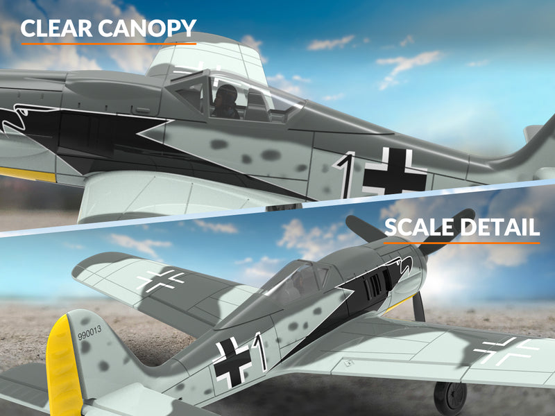 Volantex RC FW190 (RTF) 4 canales 400 mm con 3 modos (15,7'') 76117
