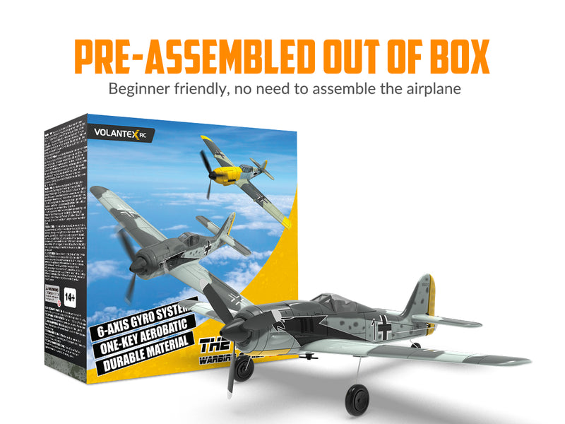 Volantex RC FW190 (RTF) 4 canales 400 mm con 3 modos (15,7'') 76117