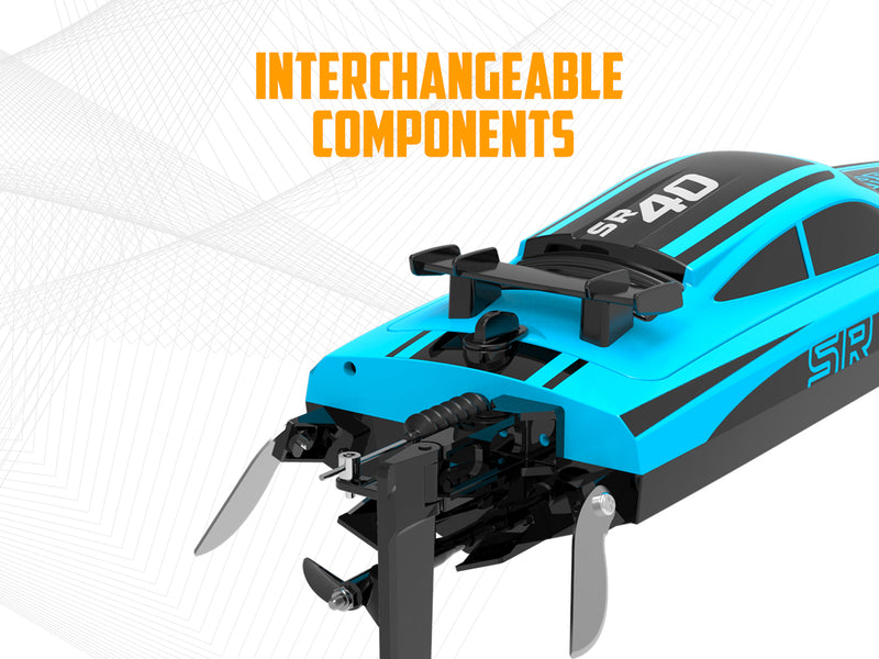 VOLANTEXRC Arrobolt SR40 Barco RC rápido sin escobillas 30+MPH, barco RC de alta velocidad para adultos (79705-azul)