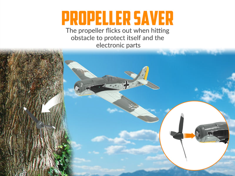 Volantex RC FW190 (RTF) 4 canales 400 mm con 3 modos (15,7'') 76117