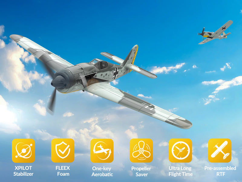 Volantex RC FW190 (RTF) 4 canales 400 mm con 3 modos (15,7'') 76117
