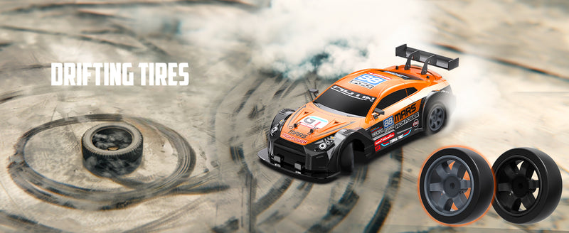 RACENT 1:16 RC Drift Car 4WD 18KM/H, 2 baterías, vehículo de Juguete Modelo Deportivo para niños, niños y Adultos