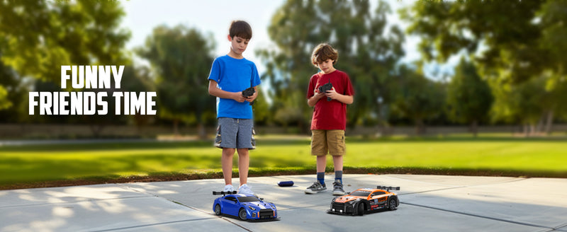 RACENT 1:16 RC Drift Car 4WD 18KM/H, 2 baterías, vehículo de Juguete Modelo Deportivo para niños, niños y Adultos