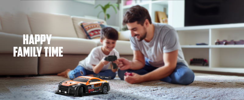 RACENT 1:16 RC Drift Car 4WD 18KM/H, 2 baterías, vehículo de Juguete Modelo Deportivo para niños, niños y Adultos