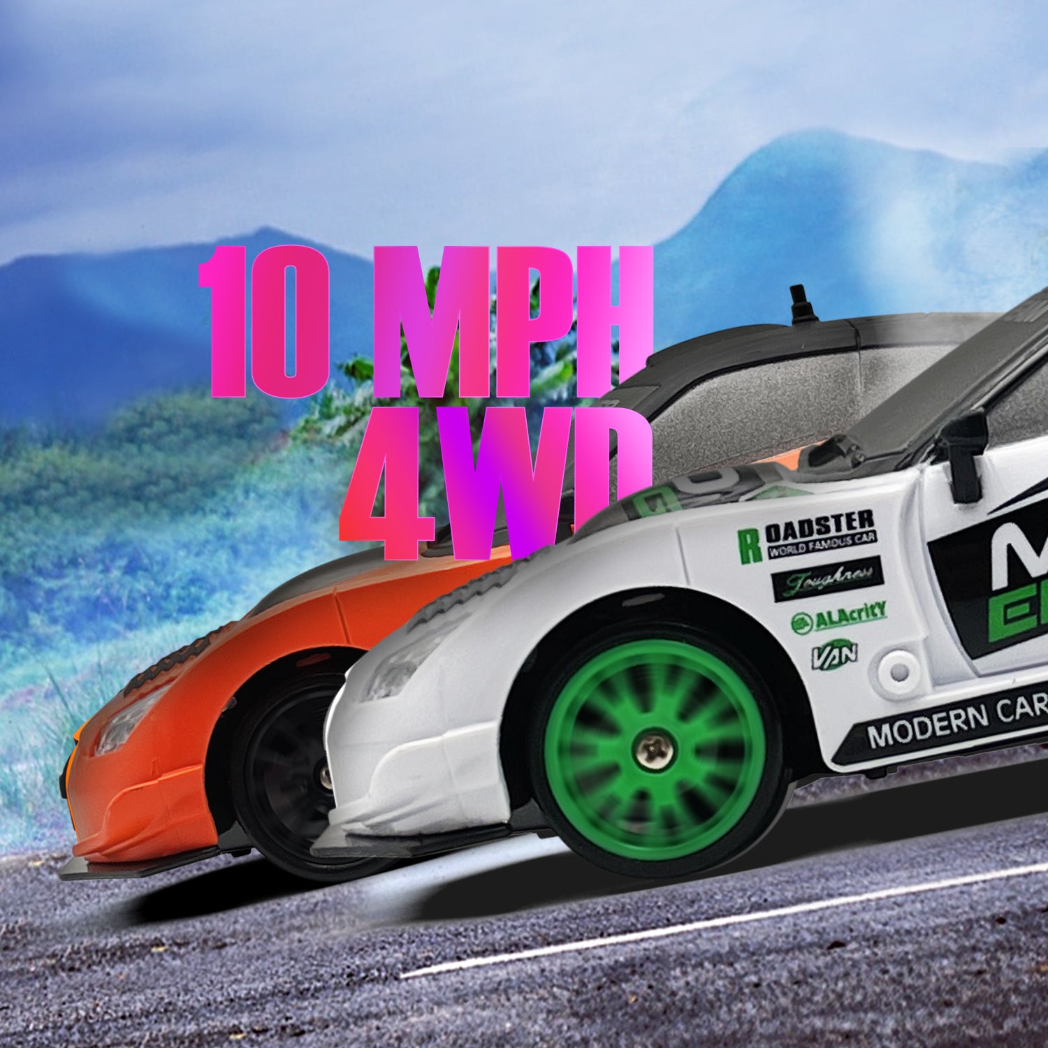 RACENT Drift King: 1:24 4WD RC, 10MPH, LED Lights