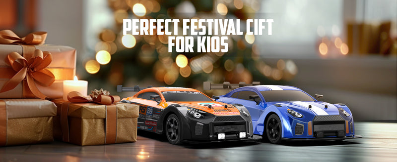 RACENT 1:16 RC Drift Car 4WD 18KM/H, 2 baterías, vehículo de Juguete Modelo Deportivo para niños, niños y Adultos