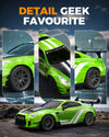RACENT 1:20 RC Drift Car 4WD, LED Light, 2 Batteries, Dual Motor GREEN