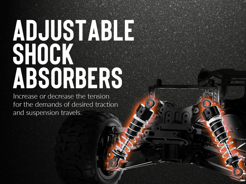 Racent - Coche de control remoto 4WD todoterreno RC Monster Truck escala 1:16 30 MPH de alta velocidad todo terreno RC vehículo para niños o adultos (785-5) (verde)