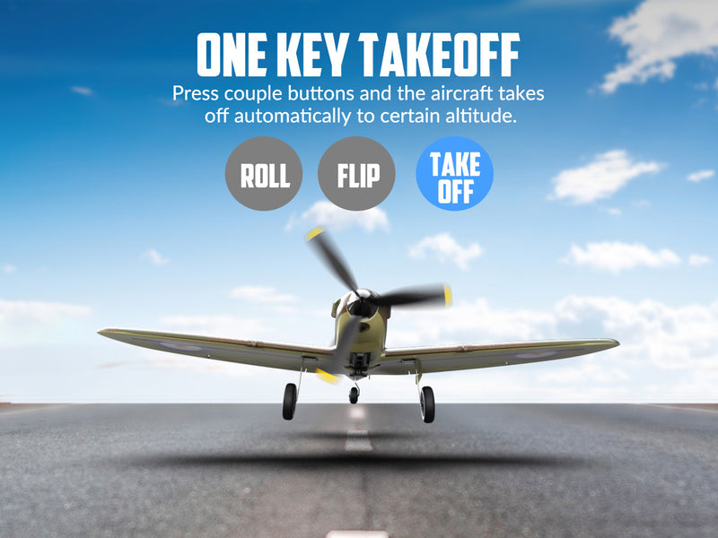 VOLANTEXRC Spitfire (RTF) 4CH 400mm for Beginners (15.7'') 76112