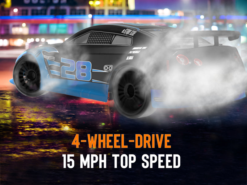 Racent Control remoto Drift Car 2.4Ghz 1:14 Escala RC Sport Racing Cars 4WD RTR Hight Speed RC Vehículo con luces LED