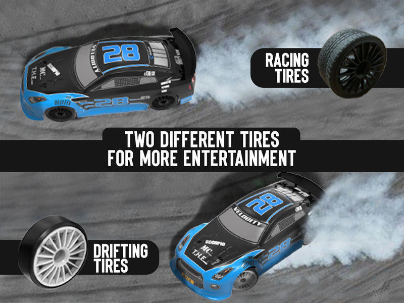 Racent Control remoto Drift Car 2.4Ghz 1:14 Escala RC Sport Racing Cars 4WD RTR Hight Speed RC Vehículo con luces LED
