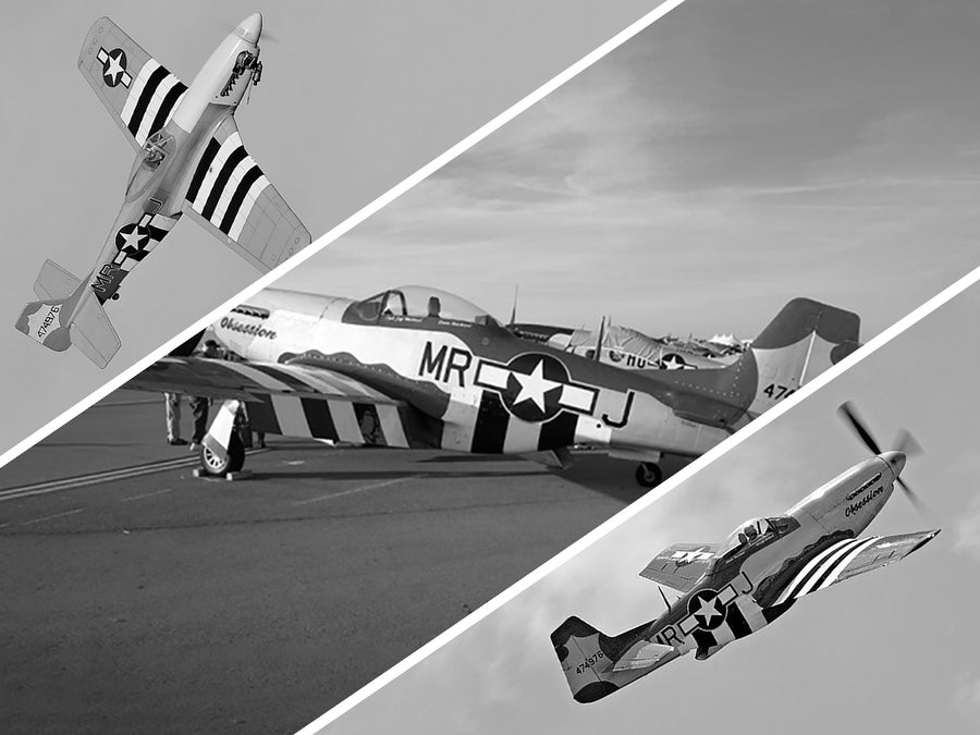 VOLANTEXRC Mustang P51 Warbird RC Airplane with Gyro Easy Fly Remote Control Plane