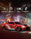 Racent 1:20 RC Drift Car 4Wd, 2 baterías, doble motor rojo