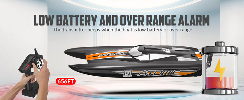 Barco RC de alta velocidad Atomic X de 40 mph (792-6) RTR