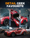 Racent 1:20 RC Drift Car 4Wd, 2 baterías, doble motor rojo