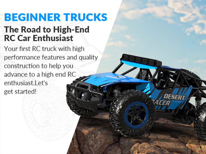 Racent escala 1:16 todoterreno control remoto Rock Crawler Desert Racer