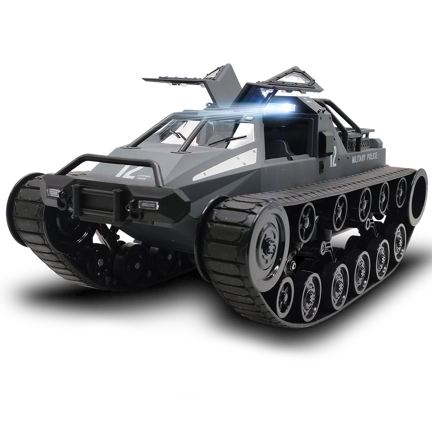 RC Tank 1:12 Scale High Speed Remote Control All Terrain Tank (Grey)