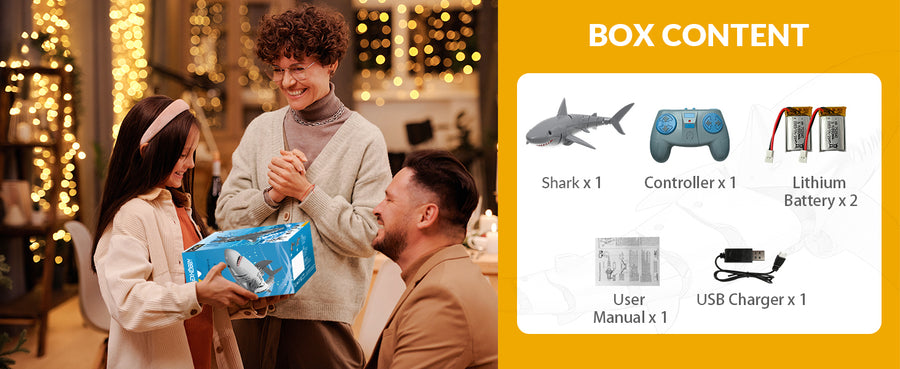 VOLANTEXRC Control Remoto Tiburón Juguetes para Piscina 2.4GHZ RC Shark RC Barcos Gran Regalo