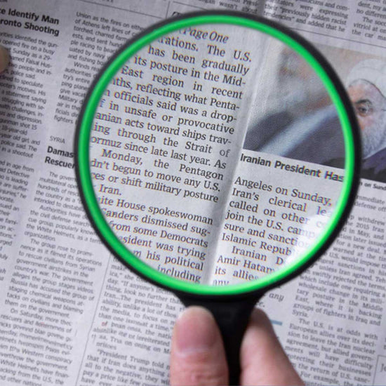 Multipurpose 10X HD thickened magnifying glass with 75MM Lens Magnifier and Non-Slip Soft Handle (Green)-EXHOBBY LIMITED.