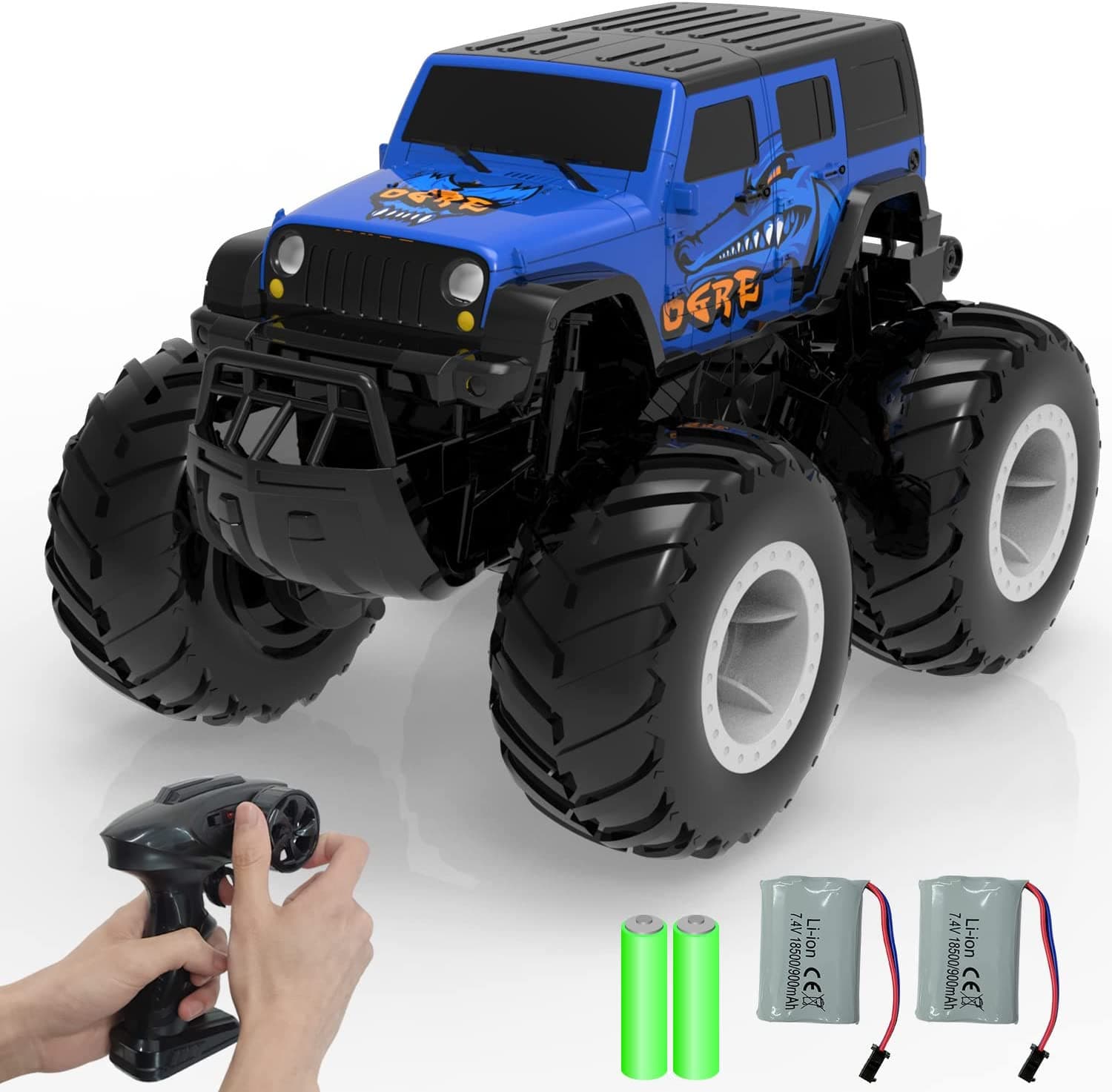 Amphibious Remote Control Car All Terrain Off-Road Waterproof RC Monster Truck for Kids - EXHOBBY