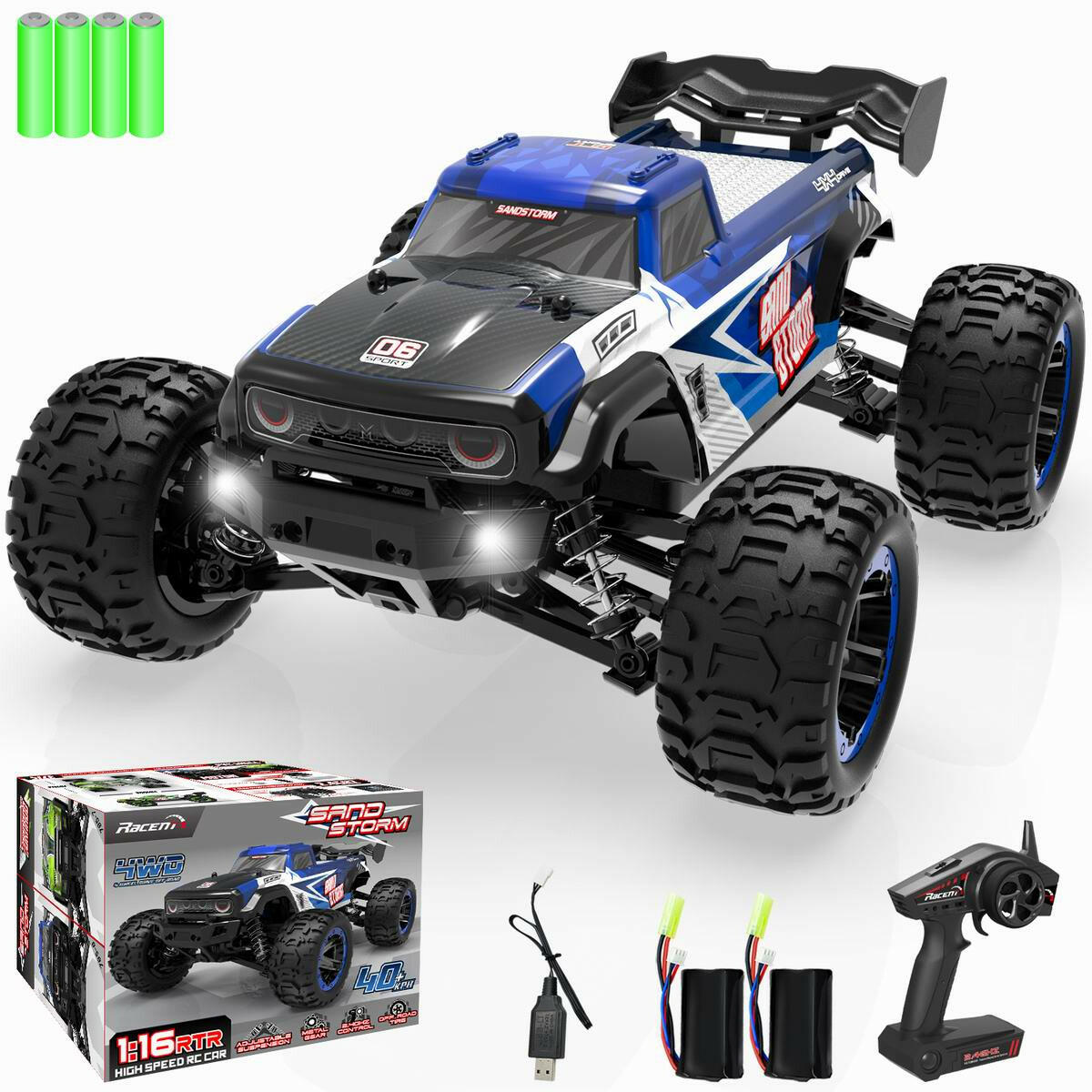 Sand Strom 1:16 High Speed RC Truck Racent Official