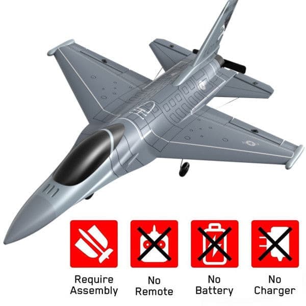 VOLANTEXRC 4-CH Jet F-16 Fighting Falcon RTF with Xpilot Stabilizer, Perfect for Beginners (761-10) - EXHOBBY