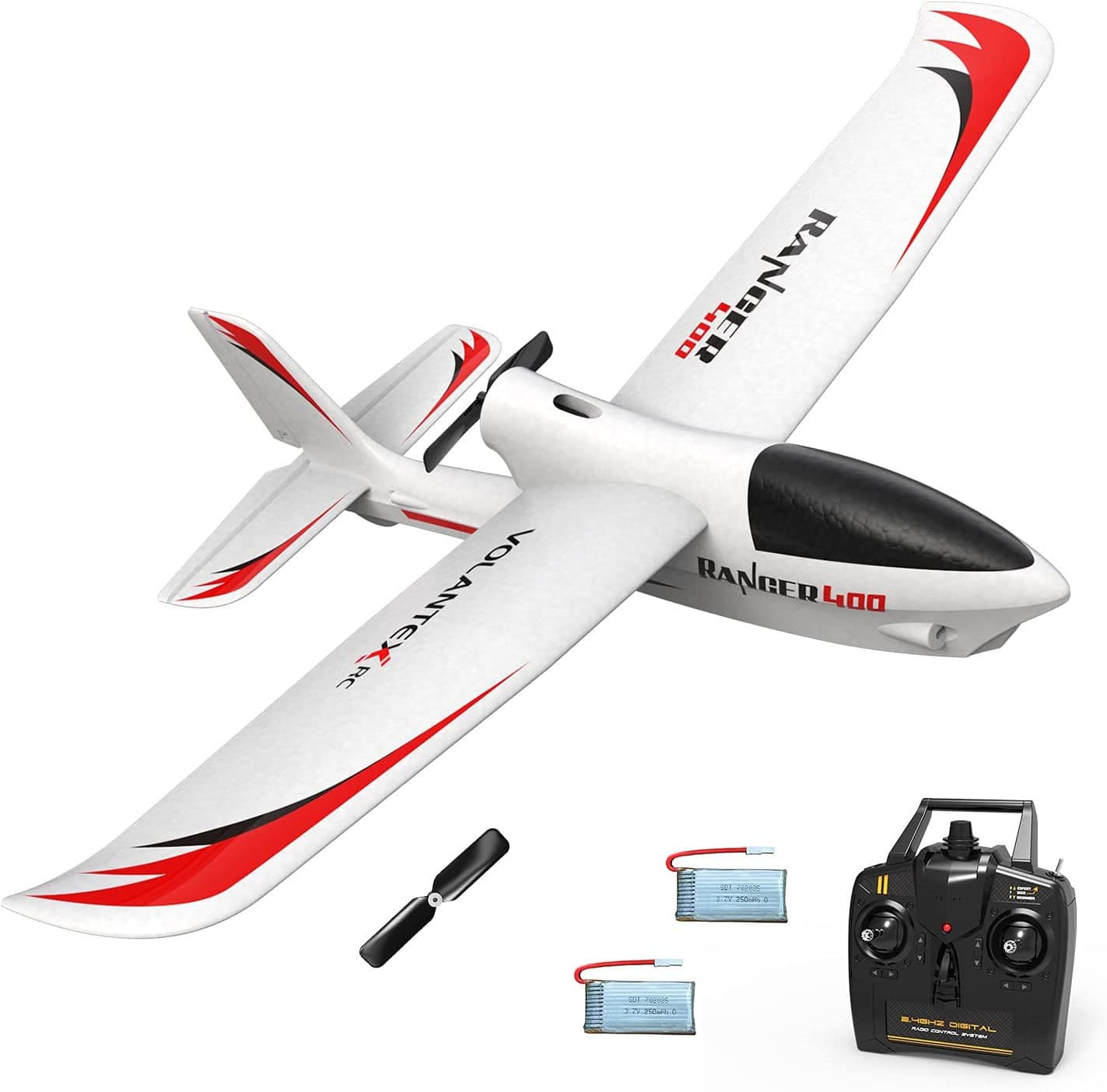 VOLANTEXRC Ranger 400 RC Trainer Airplane with Xpilot 6-AXIS Gyro System easy to fly for beginners park flyer rc glider (761-6) RTF - EXHOBBY