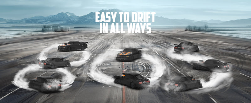 RACENT 1:16 RC Drift Car, 2.4Ghz 4WD 18KM/H Remote Control Car with Spray Mist, 2 Batteries