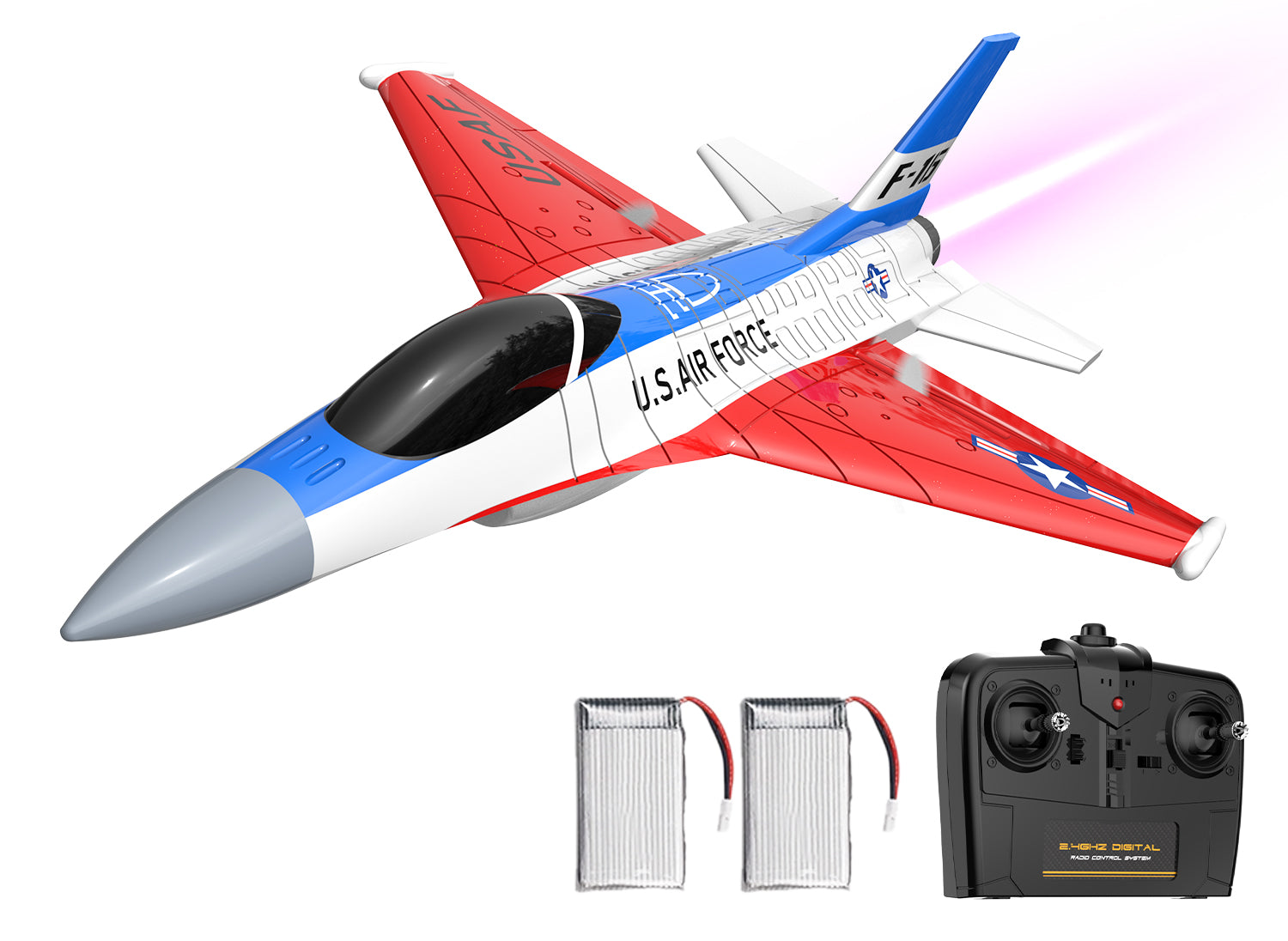 VOLANTEXRC F16 Falcon RC Fighter Jet for Beginners and kids Cool Lights Easy Fly