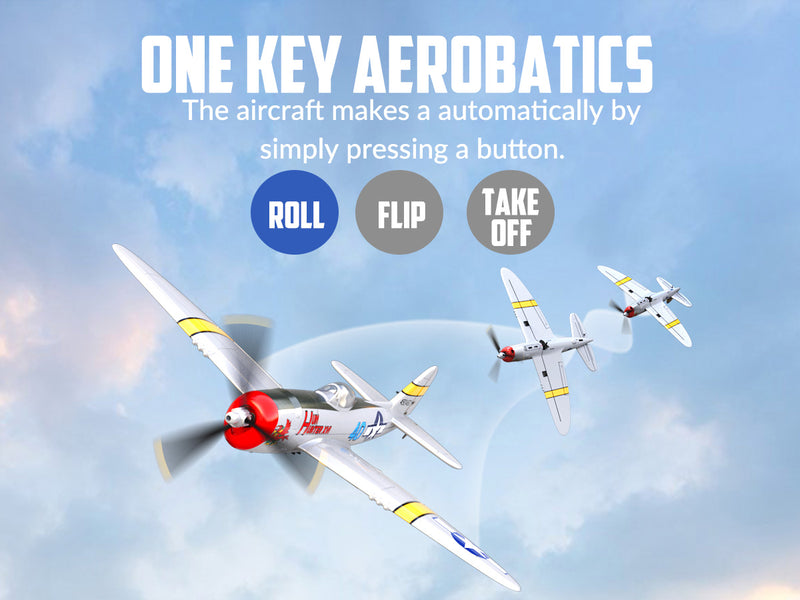 VOLANTEXRC P47 Thunderbolt (RTF) 4CH 400mm con giroscopio (15,7'') 76116