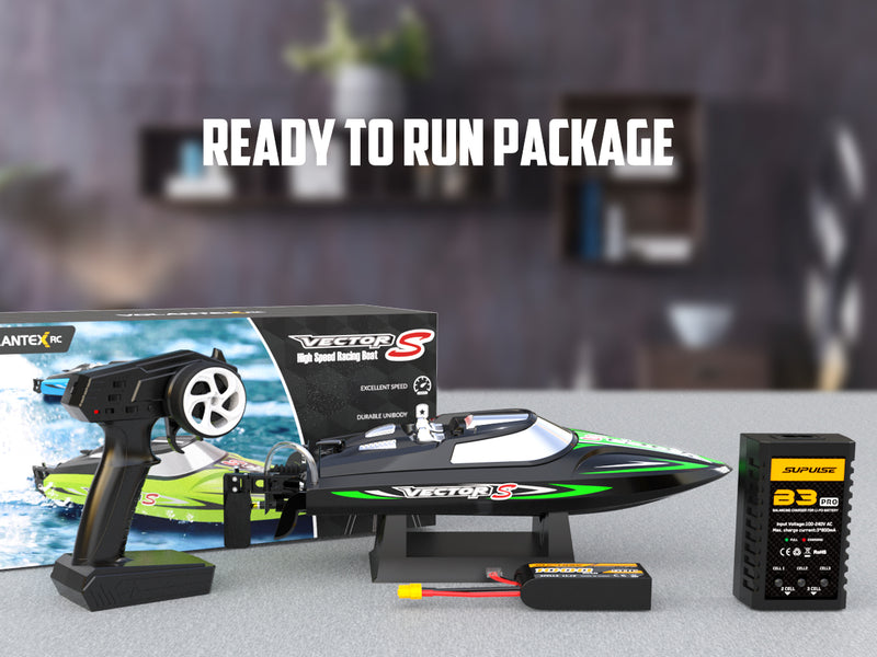 VOLANTEXRC VectorS Brushless 30mph High Speed RC Boat for Lake Racing Self Righting Feature