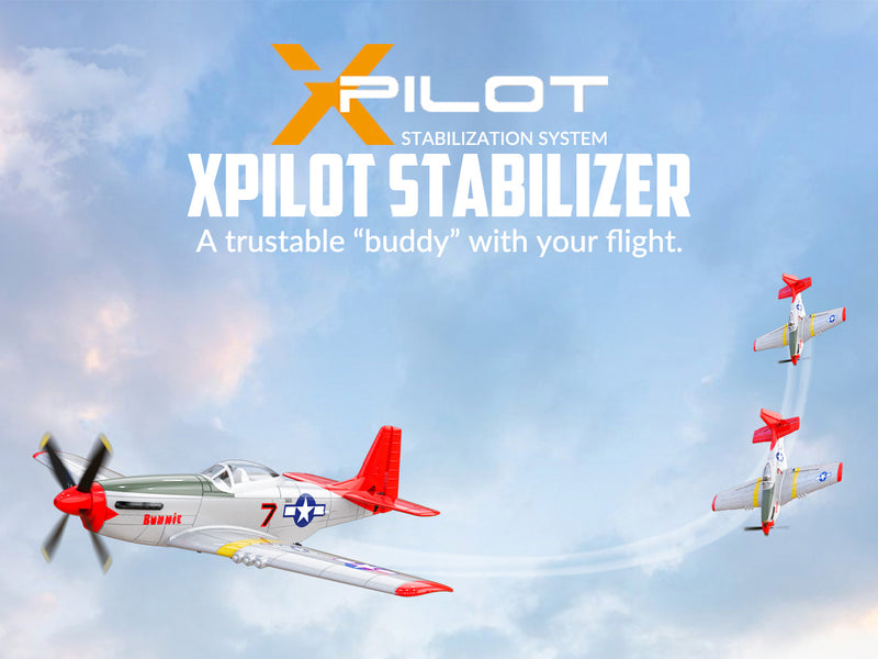 VOLANTEXRC Mustang P51 Red(RTF) 4CH 400mm For Beginner (15.7'') 76105