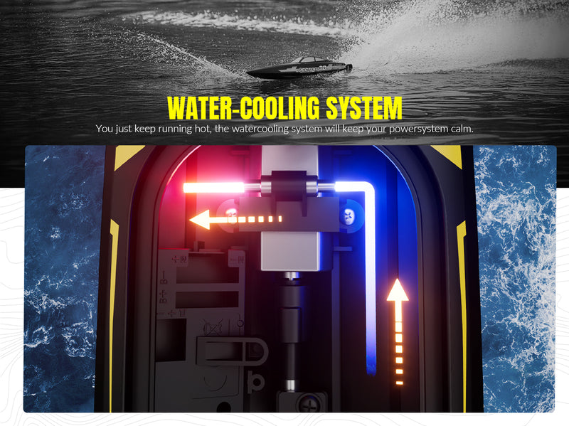 VOLANTEXRC Vector S Barco RC de alta velocidad con función de auto-enderezamiento y marcha atrás para piscina y lago (797-4 negro)