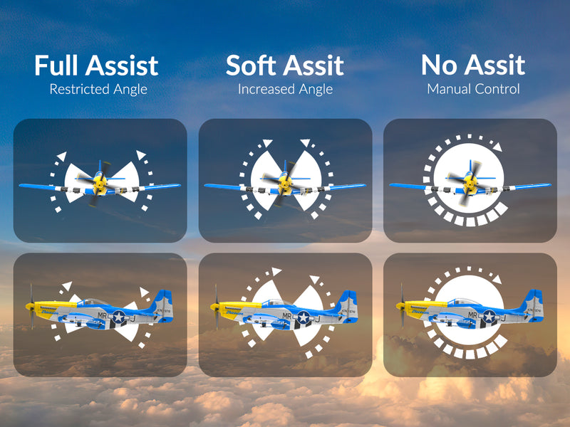 VOLANTEXRC Mustang P51 (RTF) 4CH 400mm with Gyro (15.7'') 76105