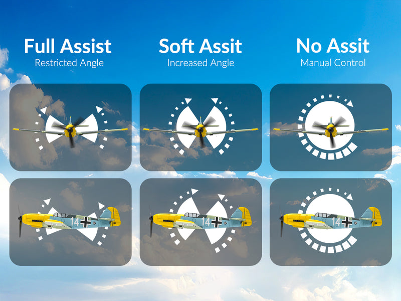 Avión de control remoto VOLANTEXRC BF 109 4-CH listo para volar para principiantes con sistema de estabilización Xpilot (761-11) RTF