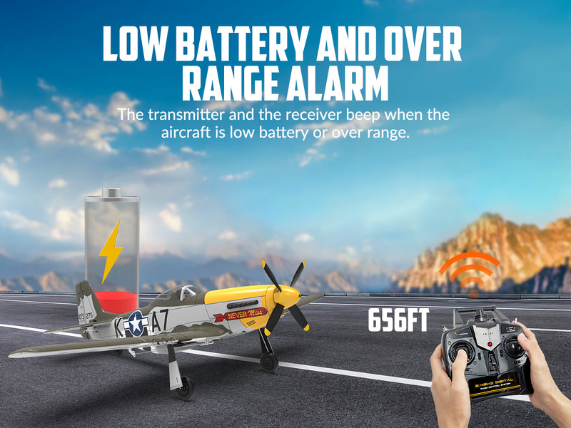 VOLANTEXRC 500MM Mustang P51 Brushless with Gyro Stabilizer 76802