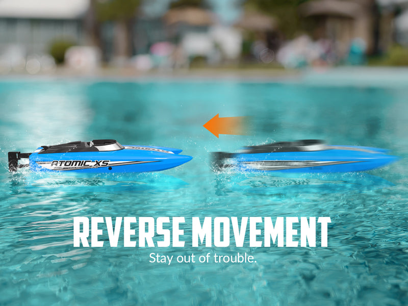 Barco de control remoto VOLANTEXRC Atomic XS con 2 baterías y función inversa (795-5 azul)