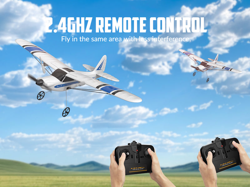 VOLANTEXRC Sport Cub S2 RC Avión con sistema de estabilización Gyro Listo para volar para principiantes 2-CH Avión de control remoto RTF (762-2)