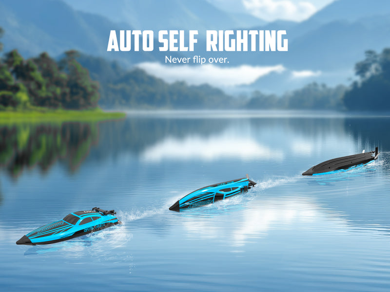 VOLANTEXRC Arrobolt SR40 Brushless 30+MPH Fast RC Boat, High Speed RC Boat for Adults (79705-blue)
