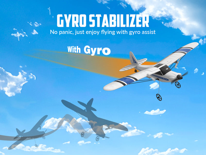VOLANTEXRC Sport Cub S2 RC Avión con sistema de estabilización Gyro Listo para volar para principiantes 2-CH Avión de control remoto RTF (762-2)