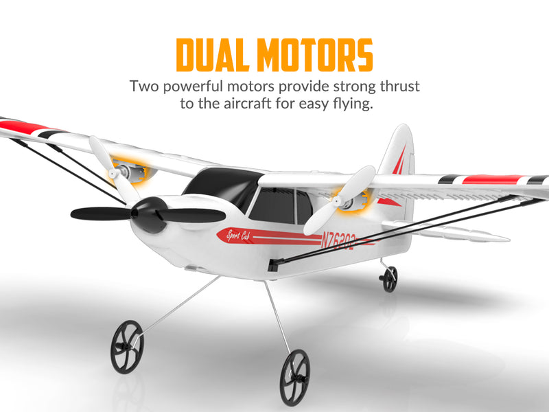 VOLANTEXRC Sport Cub (RTF) 2 canales 400 mm para principiantes Gyro (15,7'') 76202