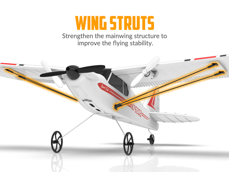 VOLANTEXRC Sport Cub (RTF) 2 canales 400 mm para principiantes Gyro (15,7'') 76202