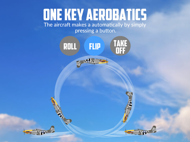 VOLANTEXRC 500MM Mustang P51 Brushless with Gyro Stabilizer 76802