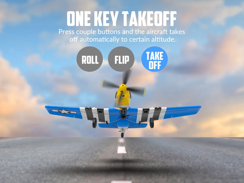 VOLANTEXRC Mustang P51 (RTF) 4CH 400mm with Gyro (15.7'') 76105