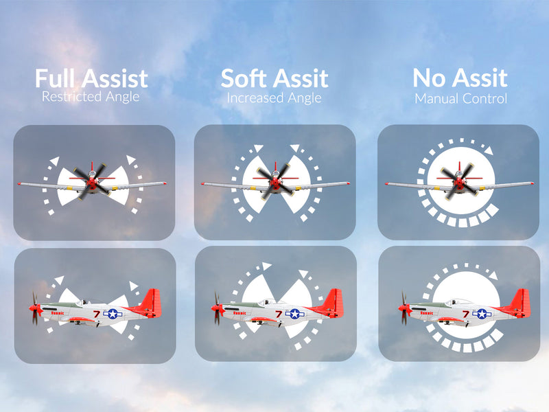 VOLANTEXRC Mustang P51 Red(RTF) 4CH 400mm For Beginner (15.7'') 76105