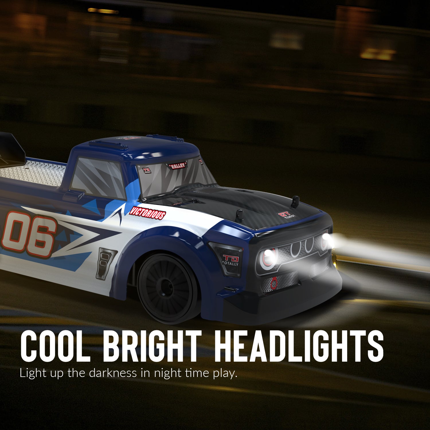 Coche de control remoto Racent 1:14 Scale Drift RC Cars para niños 2.4Ghz 4WD con luz LED (78504-3)