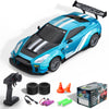 Racent 1:20 RC Drift Car 4Wd, LED Light, 2 baterías azules